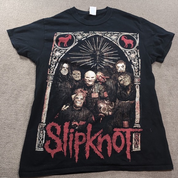 Slipknot 2016 World Tour Double Sided Black T Shirt Men's Small P - Picture 1 of 6